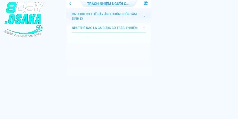 Chơi có trách nhiệm - Chính sách tại 8day