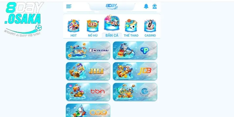 Khám phá sảnh nổi bật trong chuyên mục bắn cá